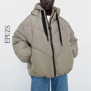 Kışlık Ceket Kalın Sıcak Kapüşonlu Parkas Coat Kadınlar Kış Ceket Dış Giyim Kadın Casual Gevşek Kore Paltolar 210521