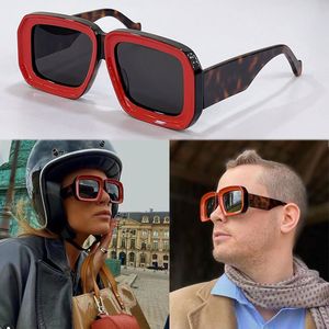 Męskie lub damskie okulary przeciwsłoneczne LW40064 kwadratowe wklęsłe-wypukłe trójwymiarowe lustro rama moda klasyczny Trend markowe okulary podróże wakacje UV400 z pudełkiem