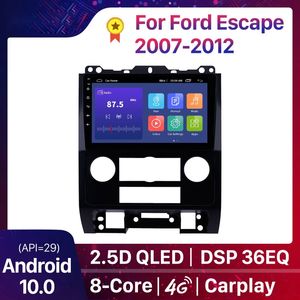 2 din Android 10.0 Car dvd GPS Radio Unit Player for Ford Escape 2007-2012 support Carplay SWC OBD2 DVR