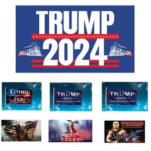 Трамп 2024 Флаг флага президентского флага выборов в США Баннер Баннер Цифровая печата