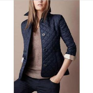 Kurtki uk kobiety pikowane diamentowe kurtki zimowe płaszcze do garnituru Anglia Brit Outdoor Jacket Blazers Single Breasteed London Slimat Long S.