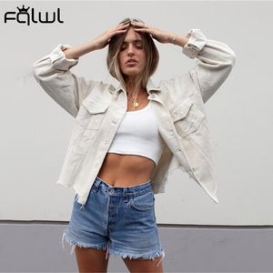 Kadın Ceketler Güz 2022 Kış Kadın Ceket Düğmesi Denim Kot Kadın Ceket Katı Streetwear Harajuku Flanel Kadın