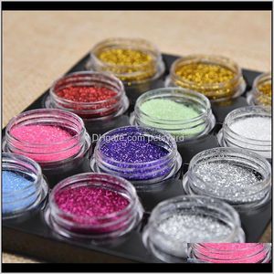 Konst, hantverk Gåvor Hem GardenBottle With-Adhesive Eye Shadow Glitter Gyllene lökpulver för barn Diy Craft Nail Polish, Sy Agent Text