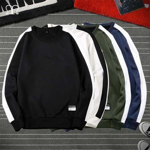 Märke Men Sweatshirts Vår Höst Hip Hop Streetwear Mens Pullover Tröja Tröja Hoodies Mens Patchwork Outwear Male Top 4XL 211231