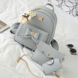 Children's Mini Backpack Princess Child Girl Cute PU Small/travel Bag For Girls 3 Pcs Composite School Bags
