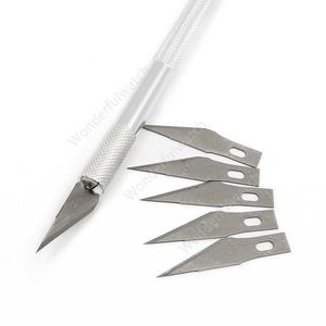 Non-Slip Cutter Blades Gravering Hantverk Knivar Metal Scalpel Kniv Blades Reparera Handverktyg för mobiltelefon Laptop DAW321