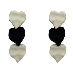 Stud Korean Style Temperament Resin Heart Shaped Earrings Elegant Party For Women Fashion Jewelry Accessories