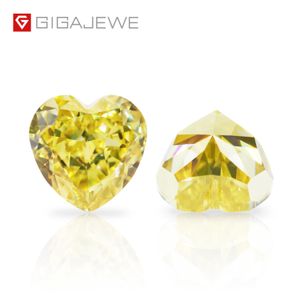 GIGAJEWE Vivid yellow Color Heart cut VVS1 moissanite diamond 1-4ct for jewelry making
