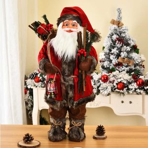 30cm Santa Claus Doll Christmas Decoration New Year Gift Christmas Tree Decor Creative Plush Santa Claus Toy Ornaments 2022 H1020