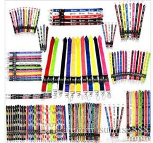 Fabrikspris 20st Cell Phone Lanyard Straps Kläder Sport Bil Märke För Keys Chain ID Kort Hållare Avtagbar Buckle Lanyards Partihandel