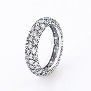925 Стерлинговые серебро Космические звезды Прозрачные CZ Камни Кольцо подходит для ювелирных украшений в стиле Pandora