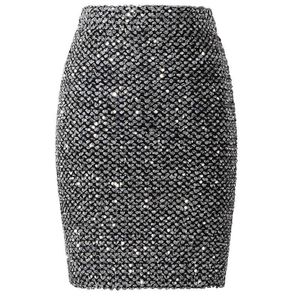 Мода Bling Женщины Юбки Золотой Свин Мини Юбка Ол Bodycon Карандаш Юбка Короткая Обертная Юбка Улица Вечеринка Простая Весенняя Туника X0522