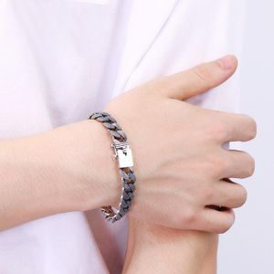 S Sterling Sier 100 Punk Rock Men Women Armband Bangles Hiphop Fade Chain Armband Jewelry Lover Vintage Link50233769657479 416843 T