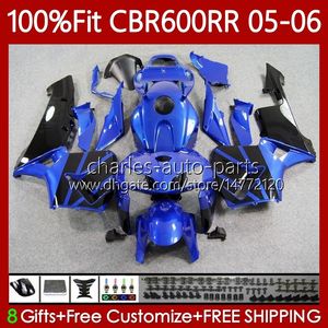 Corpo OEM per HONDA CBR 600F5 600CC 600RR blu lucido 2005-2006 Carrozzeria 72No.252 CBR 600 CC RR F5 F 5 CBR600RR 05 06 CBR600 RR CBR600F5 2005 2006 Carenatura per stampi a iniezione