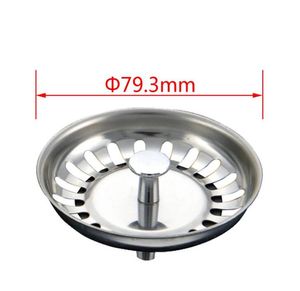 High Quality 79.3mm 304 Stainless Steel Kitchen Drains Sink Strainer Stopper Waste Plug Filter Bathroom Basin Drain