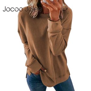 Casual Långärmad O Neck Loose Sweatshirt Vintage Solid Hoodies Plus Storlek 5XL Pullovers Höst toppar Kvinnor Kläder 210428