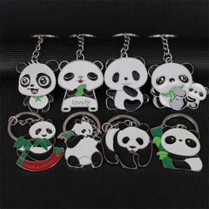 Härlig panda keychain nyckelring ryggsäck hänge grossist nyckelhållare billig bröllopskampanj gåva 706 b3