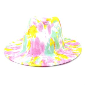 ファッションカラフルなワイドブリム教会ダービートップ帽子パナマは男性女性のためのFedorasの帽子を感じました