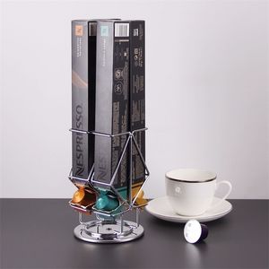 Nespresso Kaffekapslarhållare Stativ Dispensing Tower Soporte Capsulas Nespresso Pods Lagringshyllor 211112