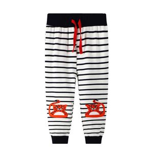 Metri di salto Animal Ricamo Autunno Primavera Pantaloni sportivi Coulisse Pantaloni lunghi per bambini Pantaloni moda bambino 210529