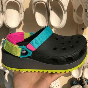 Hiker men's and women's beach shoes are adjustable, elastic, anti-skid, wear-resistant, lovers' inner elevated outdoor sandals