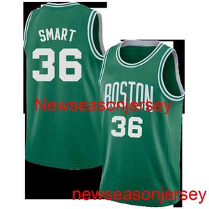 Camisa de basquete 100% costurada Marcus Smart #36 barata personalizada masculina feminina juvenil XS-6XL camisas de basquete