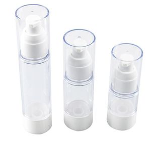 2021 15ml 30ml 50ml esvazie airless lotion creme bomba de plástico recipiente de vácuo pulverizador de garrafa de cosméticos para viagem