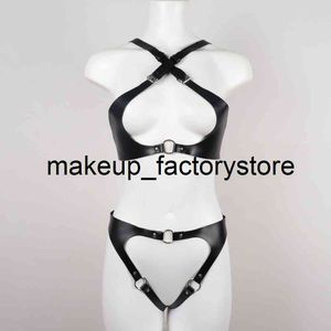 Massaggio Sesso Donna Petto vegano Imbracatura in pelle PU Bondage BDSM Cinghie pettorali regolabili Giocattoli Lingerie erotica Bondage Wear Gioco per adulti