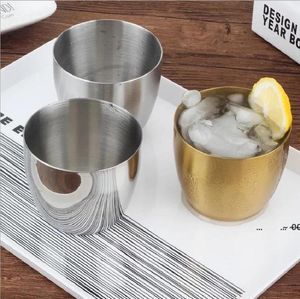 New304 Tumblers de aço inoxidável copo de suco de suco espessado coreano único restaurante copos de cerveja bebida fria bebida água caneca EWD6013