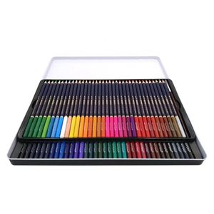 Conjunto de lápis de cor para pintura a seco, lápis de cor solúvel em água, escova, pintura, papelaria para artista - 24 cores