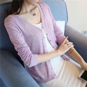 special price, thin knitted sweater, women's cardigan jacket summer thin sunscreen, short air conditioning shirt. 210805