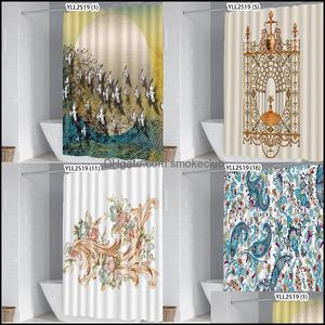 Shower Curtains Bathroom Aessories Bath Home & Garden Nordic Wind Flowers And Birds Curtain Waterproof Floral Set For Drop Delivery 2021 9Yr