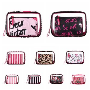 Handbg Портативный PVC Cosmetic Bag 3-Piece Набор Открытый Путешествия Водонепроницаемый Умывальник Мода Прозрачные Сумки для хранения Сумки
