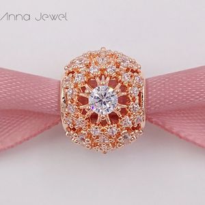 Nenhuma cor desvanece-se o resumo de ouro cor-de-rosa sólido resumo com cz pandora encantos para pulseiras diy jewlery fazendo kits frouxo grânulos de prata jóias por atacado 781388cz