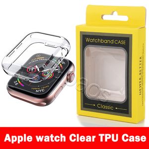 For Apple Watch 2 3 4 5 Luxury Transparent Clear Soft TPU Protective Case Cover With or Without Retail Package