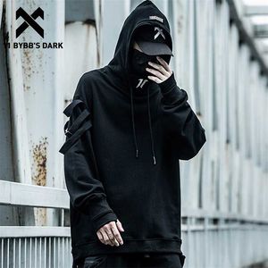 11 BYBB: s mörka taktiska funktion Harajuku hoodie män broderi ninja streetwear hoodie sweatshirt man bomull pullover outwear 220114