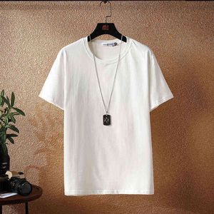 Nuovi vestiti Moda T Shirt Uomo Cotone Bianco Mens Estate Magliette Uomo Oversize Tee Shirts 5XL Solid T Shirt Tee for Man H1218