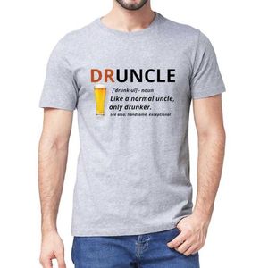 Męskie Koszulki Graficzne Druncle Beer Definition Like Normal Wujek Humor Krótki Rękaw T-Shirt Top Tee Nowość Prezent