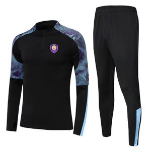 Orlando City SC Kids Size 4Xs till 2xl Leisure Tracksuits Set Män utomhussportdräkter Hemma kitsjackor Pant Sportkläder kostym