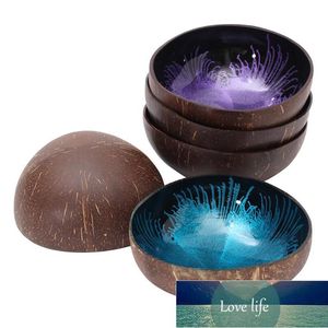 Wholesale eco friendly inks resale online - Natureal Coconut Bowl Ink Creative Ornament Storage Bowl Eco Friendly Soup Salad Noodle Storage Section Coconut Factory price expert design Quality Latest Style