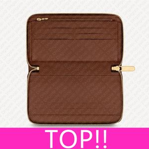 PRINCIPAL. M62581 icônico Zippy Organizer Bills Plano Ticket Wallet Designer feminino masculino Purso de moeda de moeda de moeda