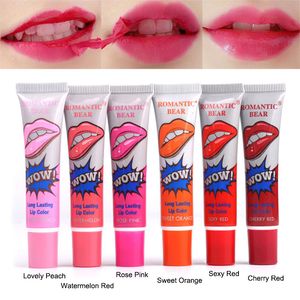 Romantischer Peel-Off-Lippenstift, reißender Lipgloss, langanhaltendes rot-rosa Lippen-Make-up