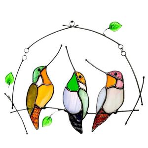 Предметы новизны Акриловый оформление стен птицы, крытое художественное скульптура висит окна украшения мини висят