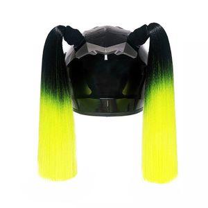 2pcs/pair New Arrival Motorcycle Braids Loose Wig Braid Motorbike Helmet Decoration Dirty Punk Ponytail