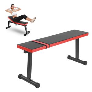 Flat Sit Up Benches Steel Frame Abdomen Training Body Building Crunch Fitness Equipment Home Gym Used Foldable Ab Exercises Abdominal Dumbbell Exercise Adjustable