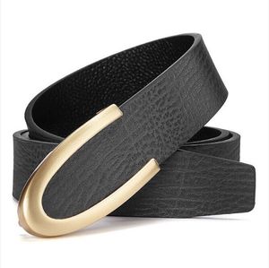 2023High quality belt women genuine leather golden silver bronze buckle designer cowhide belts men luxury 8 colors Carry with box AAA2088