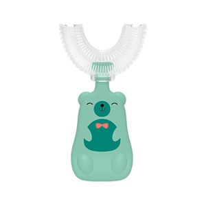 Spazzolino da denti in silicone per bambini Spazzola per la pulizia dei denti a forma di U a 360 gradi per bambini Igiene orale dei denti dei bambini