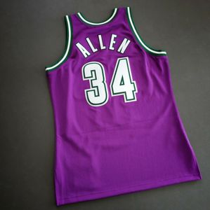 rara maglia da basket uomo gioventù donna vintage Ray Allen Mitchell Ness 2000 2001 scuola superiore taglia S-5XL personalizzato qualsiasi nome o numero