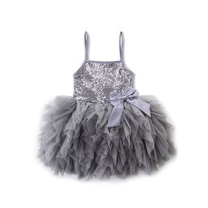 Barnkläder Klänning Party Fancy Costume Strap Skirt Kids Girls Sequins Ballet Tutu Dance Dresses