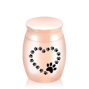 火葬ペンダントur金属アルミニウム合金jars jars human/pet ashes memorial love dog paw 5色が利用可能